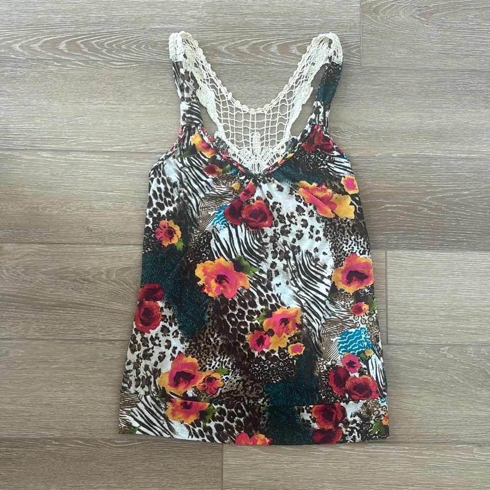 Animal print and floral tank-top plus free gift with purchase!